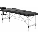 physa Skládací masážní lehátko - 3 zóny - 185 x 60 x 59–80 cm - 180 kg - černé PHYSA BORDEAUX BLACK – Zboží Dáma