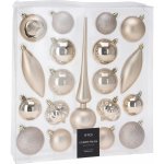Home Styling Collection Sada ozdobných koulí různých tvarů s špičkou na vánoční stromek 19 ks barva zlatá – Zboží Dáma
