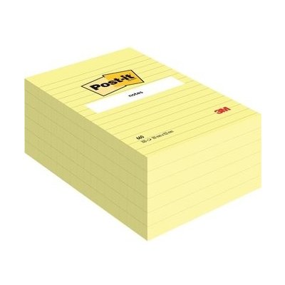 Bloček samolepicí 3M Post-it 660, 102x152 mm, linkovaný, světle žlutý, 100 lístků – Hledejceny.cz