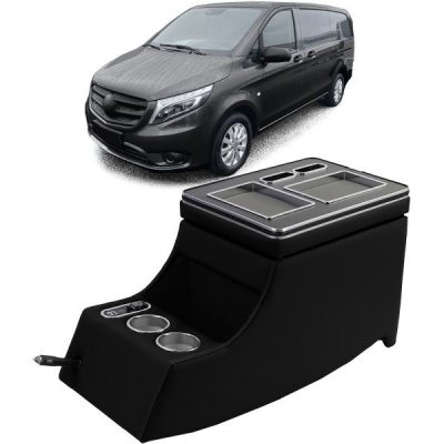 Středová konzole Mercedes Benz V W639/W447 (Vito/Viano) s USB - černá – Zboží Mobilmania
