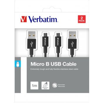 Verbatim 48874 USB/micro USB, 1m + 1m, černý