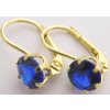 Náušnice Klenoty Budín Luxusní zlaté klasické s modrými safíry na patent 236041196