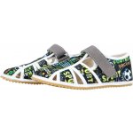 Jonap Barefoot dětské přezůvky Home fotbal otevřené černé – Zboží Dáma