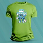 Sandratex Dětské tričko s potiskem 67 SIX SEVEN velikost S Lime – Hledejceny.cz