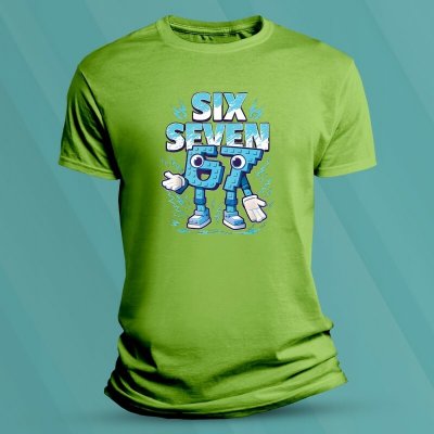 Sandratex Dětské tričko s potiskem 67 SIX SEVEN velikost S Lime – Hledejceny.cz