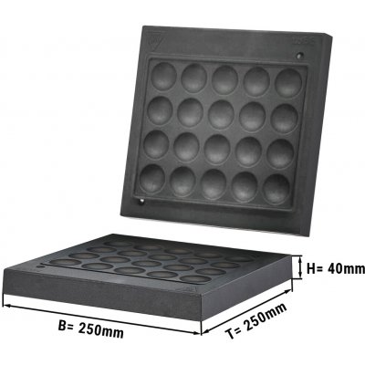 G.Gastro Pečící plotna pro vaflovač - tvar: poffertjes - D9782735 – Zboží Dáma