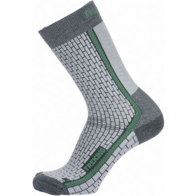 Husky ponožky Treking šedá/zelená – Zboží Mobilmania