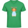 Pánské Tričko Soft-Style V Triko Gildan - Nápis Dog Lover a pejsek - Irish Green