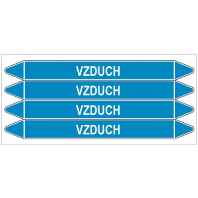 Značení potrubí, vzduch,4 ks, 250 × 26 mm PZ 008295