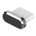 Záslepka aluminium pro konektor USB Typ C, barva black – Zboží Mobilmania