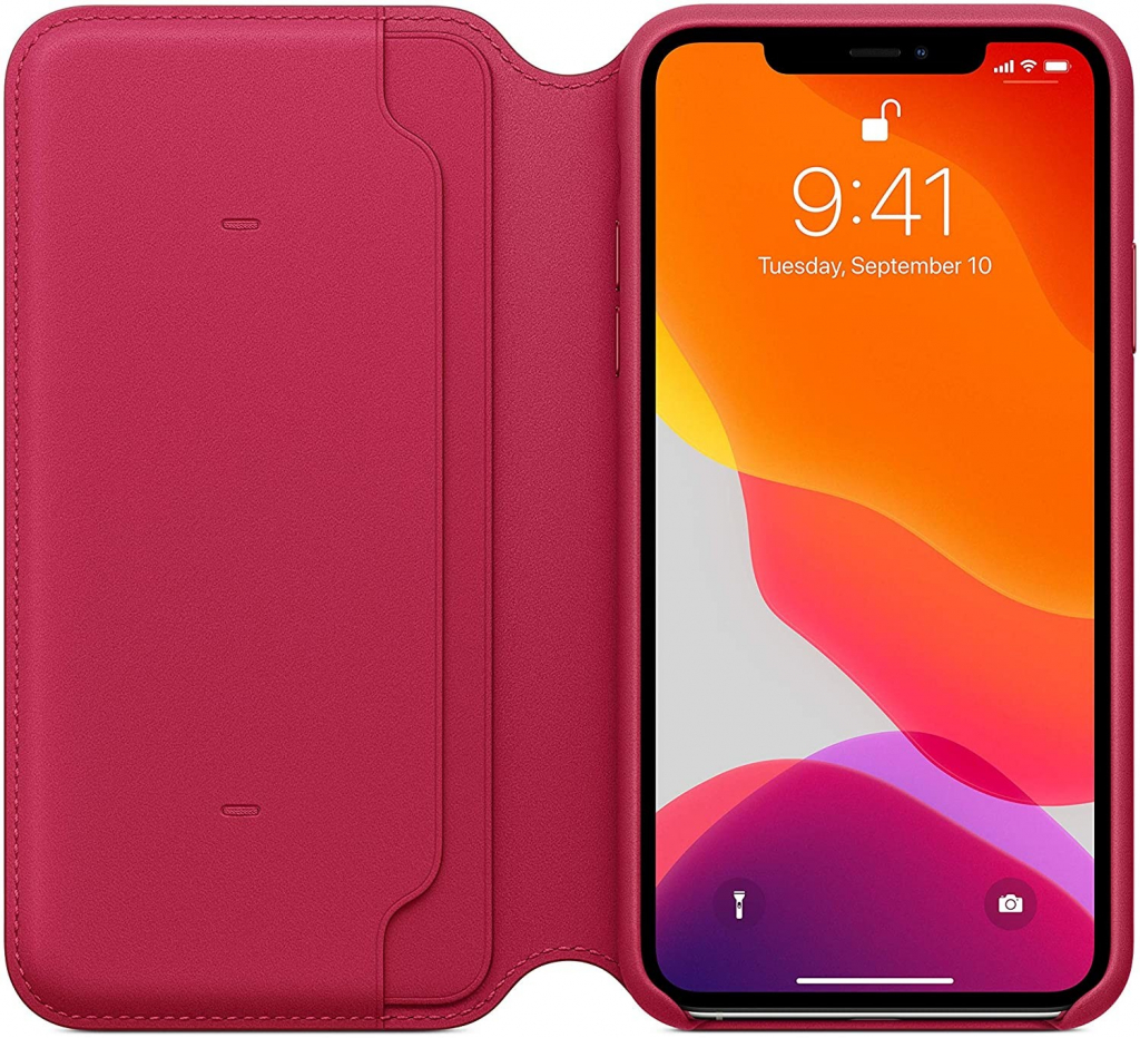 Apple iPhone 11 Pro Max Leather Folio Raspberry MY1N2ZM/A