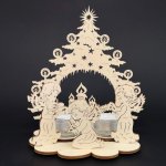 Amadea Dřevěný svícen strom s andílky 20 cm – Hledejceny.cz