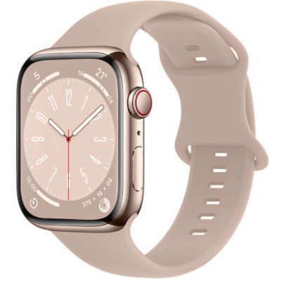 BStrap Smooth Silicone řemínek na Apple Watch 42/44/45mm, sand pink SAP014C14 – Zbozi.Blesk.cz