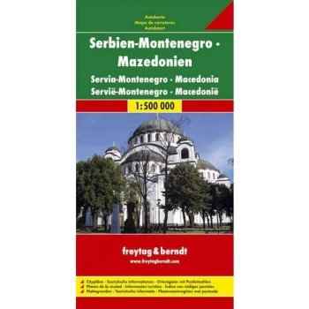 Autokarte Serbien Montenegro Mazedonien 1 : 500.000. Serbia Montenegro Macedoine Serbie Monténégro Macédonie. Serbia Monten