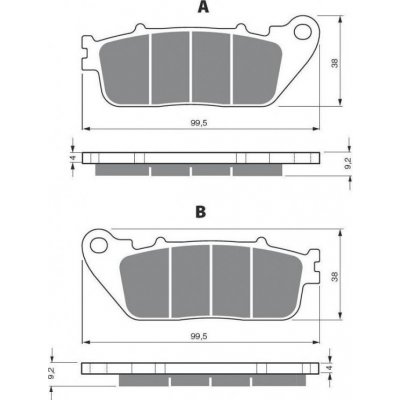 Zadní brzdové destičky Goldfren Honda VFR 1200 F 2010-2016 směs S33 – Sleviste.cz