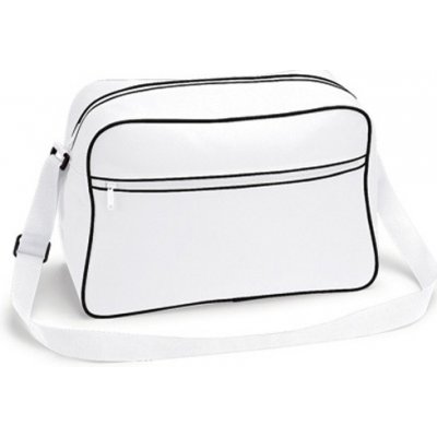 BagBase retro taška přes rameno 18 l bílá černá – Zboží Mobilmania
