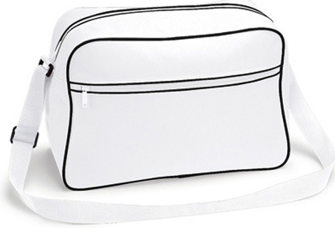 BagBase retro taška přes rameno 18 l bílá černá