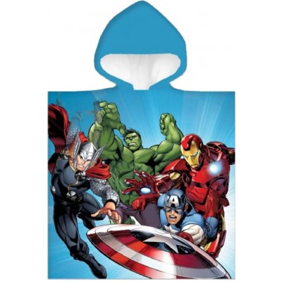 Carbotex Dětské chlapecké pončo plážová osuška s kapucí Avengers MARVEL 50 x 110 cm – Zboží Mobilmania