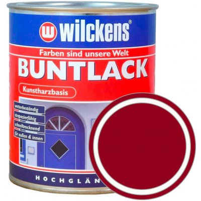 WILCKENS Syntetická vrchní barva v lesku BUNTLACK HOCHGLAENZEND 750 ml RAL 3003 - rubínová – Zbozi.Blesk.cz