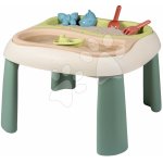 Smoby Stůl na vodu a písek Water&Sand Table Life s otvorem pro slunečník a dvojitý kryt s loďkou bábovičkami a nářadím s UV filtrem od 18 měsíců – Zboží Dáma