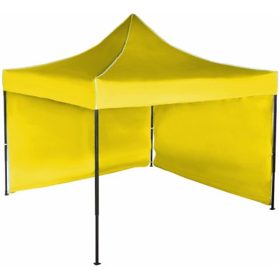 Expodum Nůžkový stan 3x3m ocelový Žlutá 2 boční plachty – Sleviste.cz