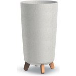 Prosperplast Květináč Gracia Tubus Slim ECO WOOD 23,9 cm ECO WOOD bílý – Hledejceny.cz