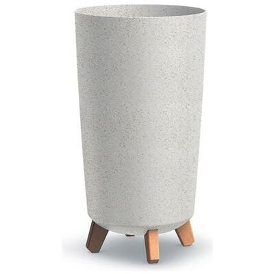 Prosperplast Květináč Gracia Tubus Slim ECO WOOD 23,9 cm ECO WOOD bílý – Hledejceny.cz