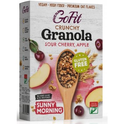 Avena GoFit Bezlepková granola bez přidaného cukru višeň a jablko 250 g – Zboží Dáma