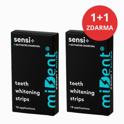 miDent Sensi+ Bělící pásky charcoal 28 ks – Zbozi.Blesk.cz