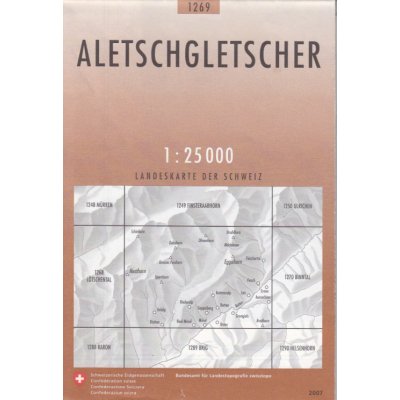 mapa Aletschgletscher 1:25 t.