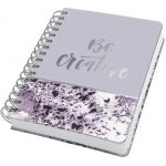 SIGEL Spirálový sešit "Jolie Violet Marble", 168x215 mm, tečkovaný, 120 listů, tvrdý obal – Sleviste.cz
