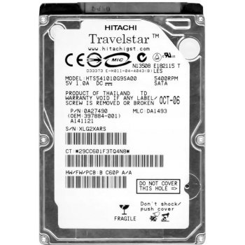 Hitachi SATA 5400rpm 2,5" 100GB, HTS541010G9SA00