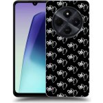 Picasee silikonový černý obal pro Xiaomi Redmi 14C - Separ - White On Black – Zboží Živě