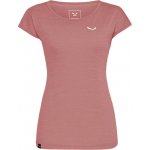 Salewa Dámské tričko Puez Melange Dry S/S Tee Desert Pink – Zboží Mobilmania