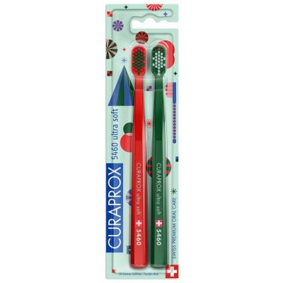 Curaprox CS 5460 Ultrasoft Vánoční edice zubní kartáček 2 ks – Hledejceny.cz
