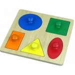 Montessori 5 geometrických tvarů na desce – Hledejceny.cz