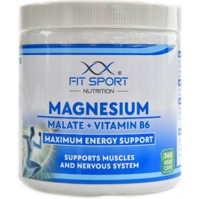 FitSport Nutrition Magnesium Malate + Vitamin B6 360 vege kapslí – Hledejceny.cz