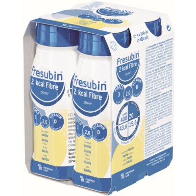 FRESUBIN 2 KCAL FIBRE DRINK PŘÍCHUŤ VANILKOVÁ POR SOL 4X200ML – Hledejceny.cz