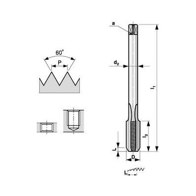 Bučovice Tools Závitník strojní M16x1,5 HSS 2N přímá drážka PN8/1374(DIN374) - BU107-161 – Zboží Mobilmania