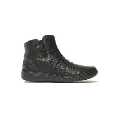 Clarks polokozačky Un Loop Top 261686734 black Leather – Zboží Mobilmania