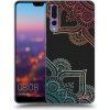 Pouzdro a kryt na mobilní telefon Huawei Picasee silikonový černý obal pro Huawei P20 Pro - Květinový vzor