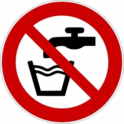 Zákazové značení, zde není pitná voda – plast, pr. 100 mm – Hledejceny.cz