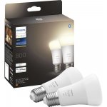 Philips Hue BT LED 9.5W teplá bílá 2 ks stmívatelná LED žárovka E27 806lm 2700K – Zboží Živě