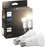 Philips Hue BT LED 9.5W teplá bílá 2 ks stmívatelná LED žárovka E27 806lm 2700K – Zbozi.Blesk.cz