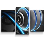 Sablio Obraz - 3-dílný Modrá koule - 75x50 cm – Hledejceny.cz