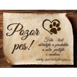 Sport hobby Cedulka Vlastní pes Pozor pes CP1002 20 x 15 cm – Zboží Dáma