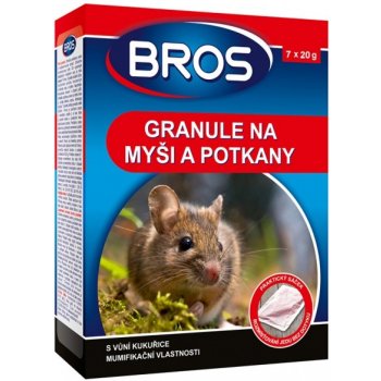 Bros Granule na myši a potkany 7 x 20 g 1630