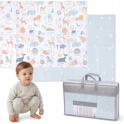 PRIMABOBO Pěnová Podložka pro děti Oboustranná skládací + taška BEIGE – Zboží Mobilmania