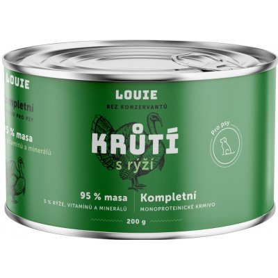 LOUIE konzerva pro psy - Krůtí s rýží 200 g