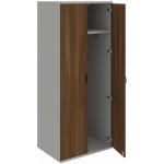 SZR 5 80 61 – Skříň šatní dvéřová 192 × 80 cm, hl. 60 cm - Ořech , Šedá , UCO – černá – Zboží Mobilmania